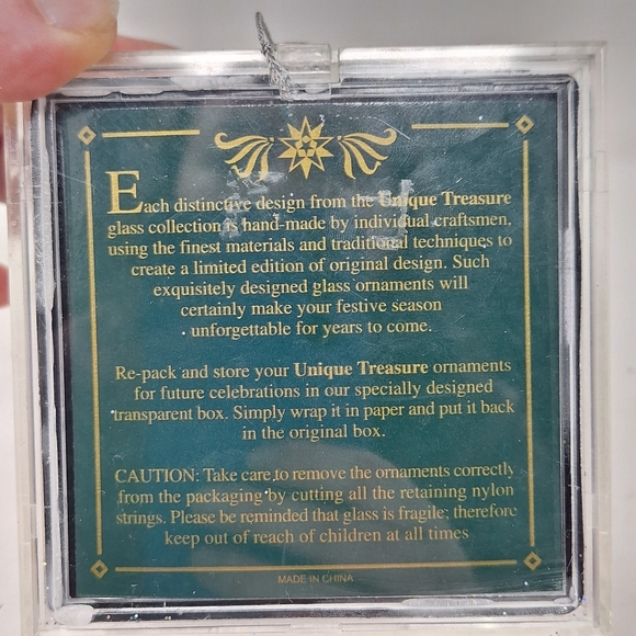 Vintage Unique Treasure Hand Spun Glass Angel Silver Glitter Christmas Ornament - Picture 4 of 8